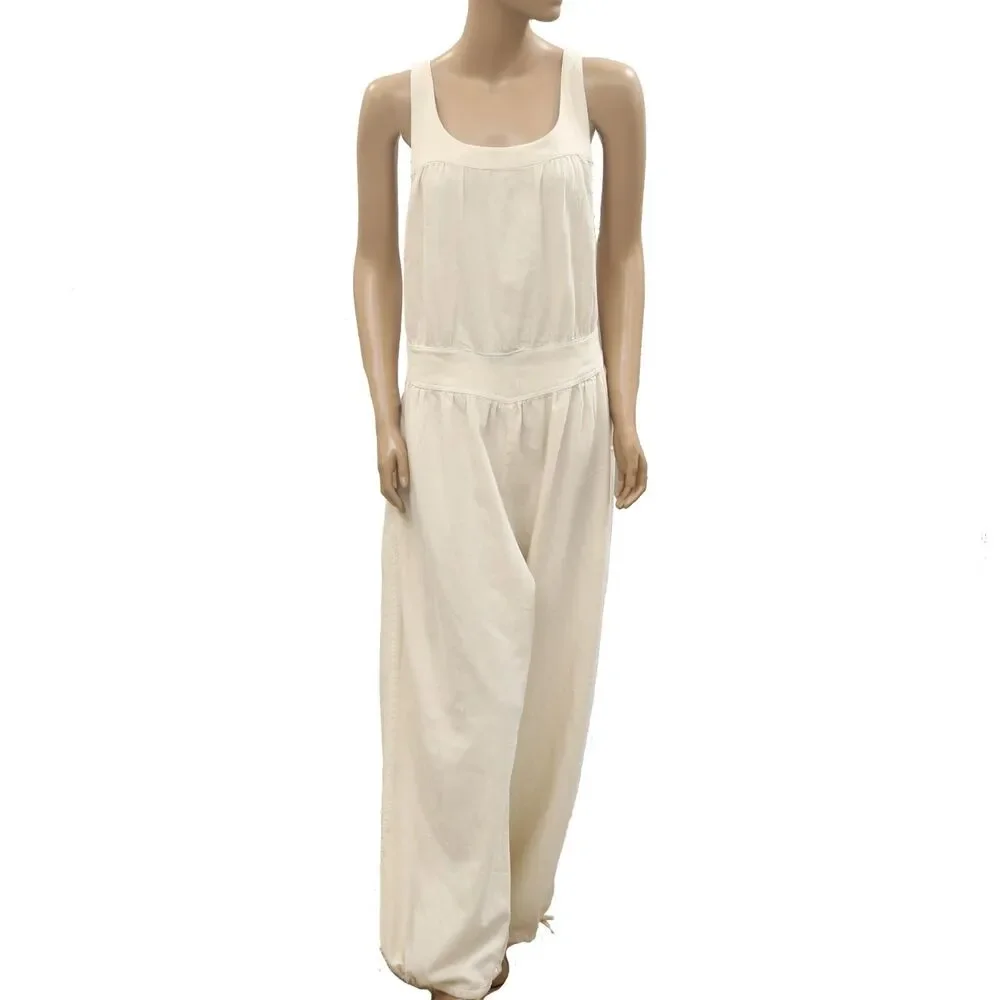 Free People We The Free Vintage Heirloom One-Piece Jumpsuit Smocked XS 287987